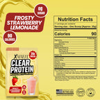 XMAFIA Clear Protein Water Powder – Frosty Strawberry Lemonade | 20g Protein with Electrolytes + Collagen | 0g Sugar Flavoured Clear Protein Water Drink Mix