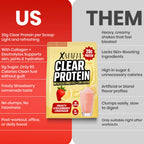 XMAFIA Clear Protein Water Powder – Frosty Strawberry Lemonade | 20g Protein with Electrolytes + Collagen | 0g Sugar Flavoured Clear Protein Water Drink Mix
