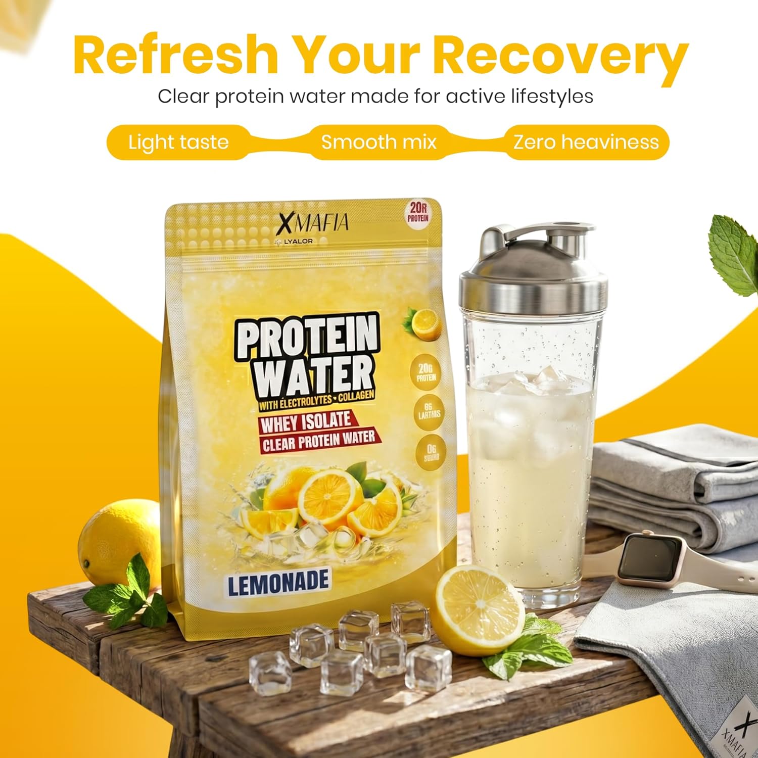 XMafia - Clear Whey Protein Isolate Powder – 20g Protein,Lemonade